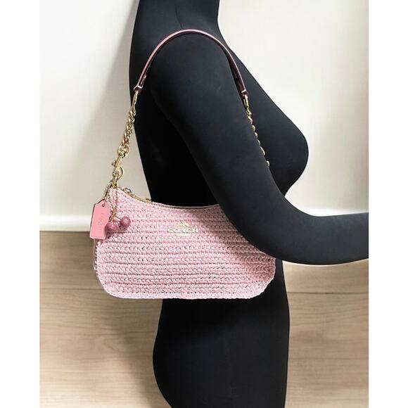 New With Tags Coach CBH59 Straw Teri Shoulder Bag - Picture 11 of 11